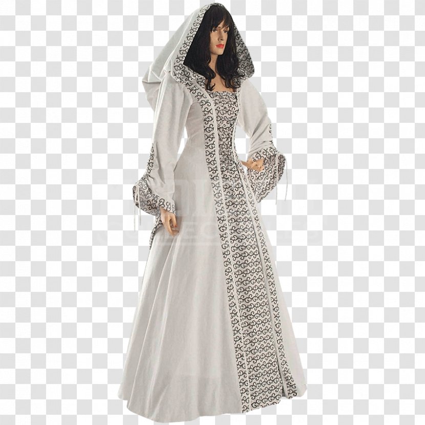 Gown Robe Dress English Medieval Clothing Sleeve - Society For Creative Anachronism - Renaissance Transparent PNG