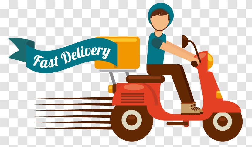 Vector Graphics Delivery Illustration Clip Art Motorcycle - Courier - DELIVERY FOOD Transparent PNG