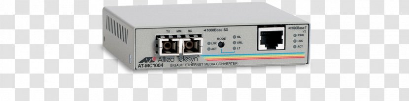 Allied Telesis AT MC1004 Fiber Media Converter Optical Ethernet - Computer Hardware - Electronic Device Transparent PNG