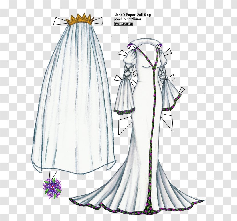 Wedding Dress Clothing Kebaya - Bridal Accessory - Based Line Drawing Transparent PNG