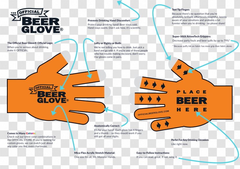 Beer Cycling Glove Finger Hand Transparent PNG