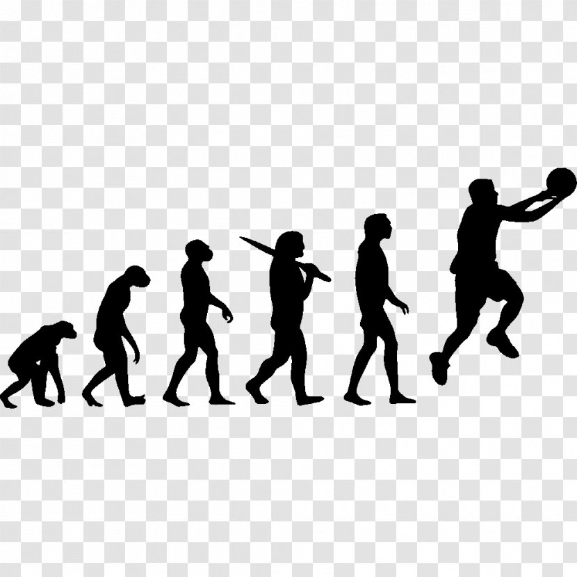 T-shirt Human Evolution Homo Sapiens On The Origin Of Species - Jumping - Moto Material Transparent PNG
