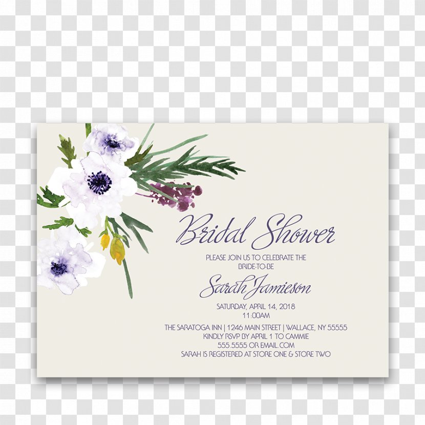 Wedding Invitation Flower Bouquet Floral Design Bridal Shower - Purple Transparent PNG