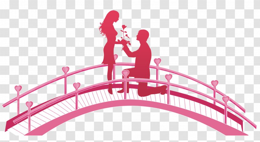 Qixi Festival Valentines Day Marriage Proposal Romance - Silhouette - Creative Transparent PNG