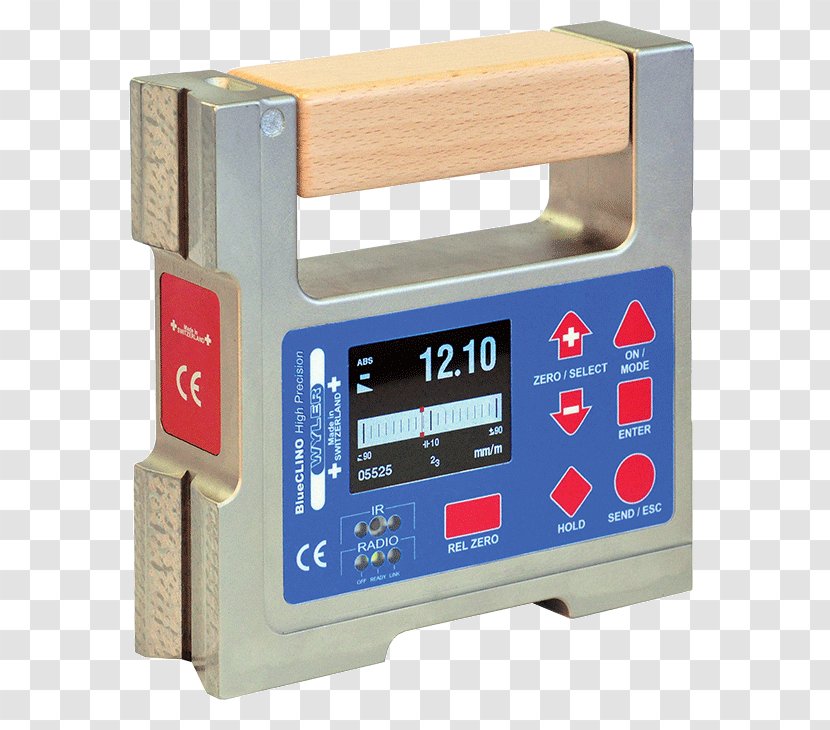 Inclinometer Accuracy And Precision Measuring Instrument Measurement Bubble Levels - Electronics Transparent PNG