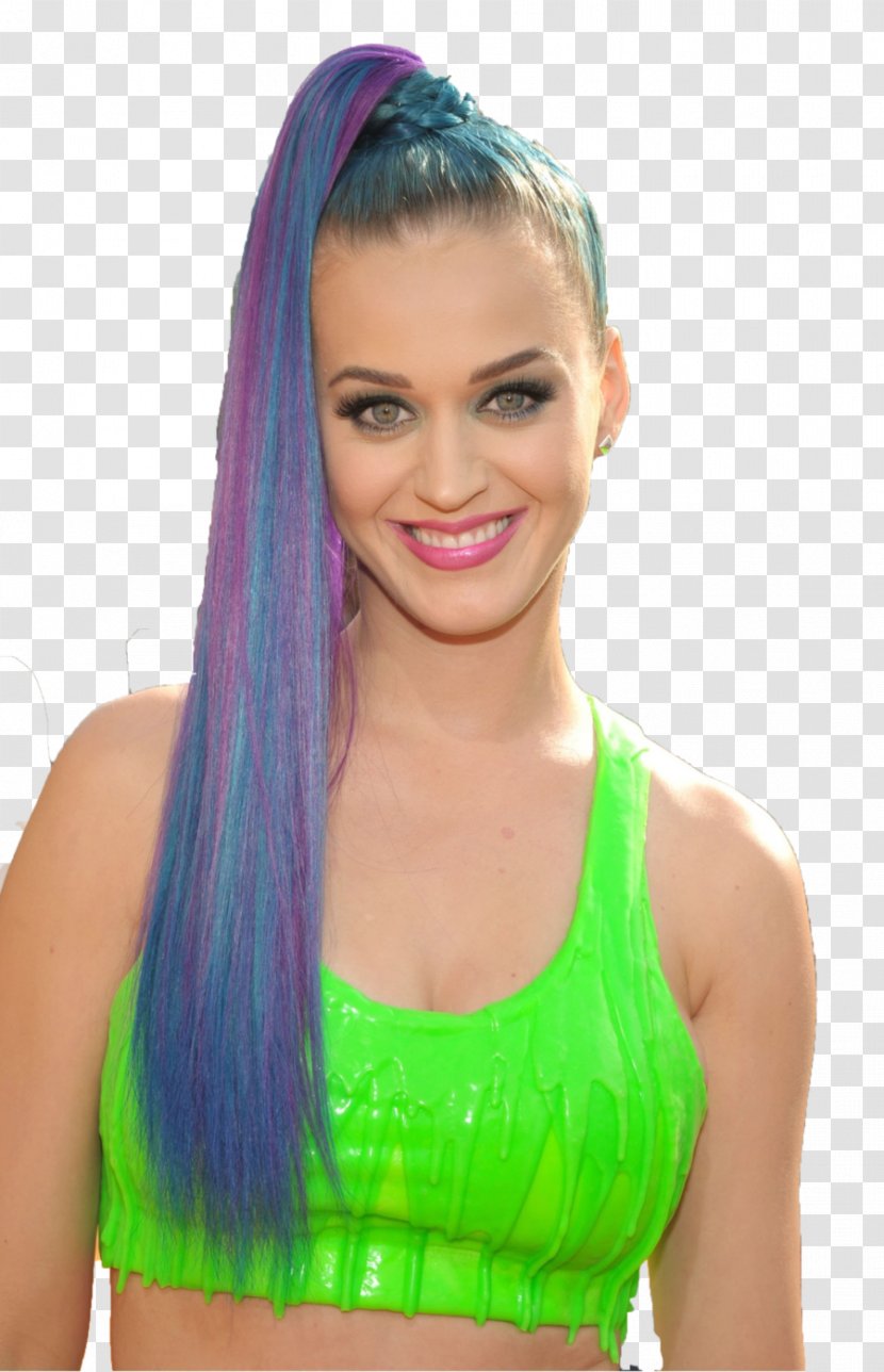 Katy Perry 2012 Kids' Choice Awards Human Hair Color Coloring - Watercolor Transparent PNG