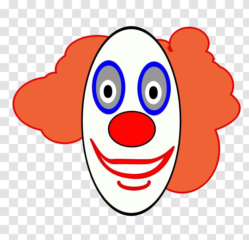 Clown Cartoon Face Clip Art - Silhouette - Images Transparent PNG