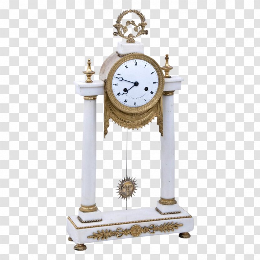 French Empire Mantel Clock Fireplace Antique Transparent PNG