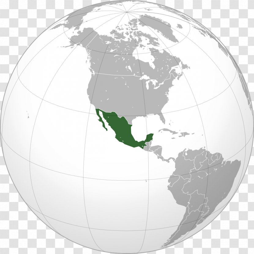 Mexico United States Central America South Aridoamerica - Globe Transparent PNG