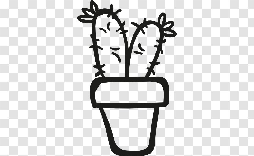 Cactaceae Clip Art - Potted Cactus Transparent PNG