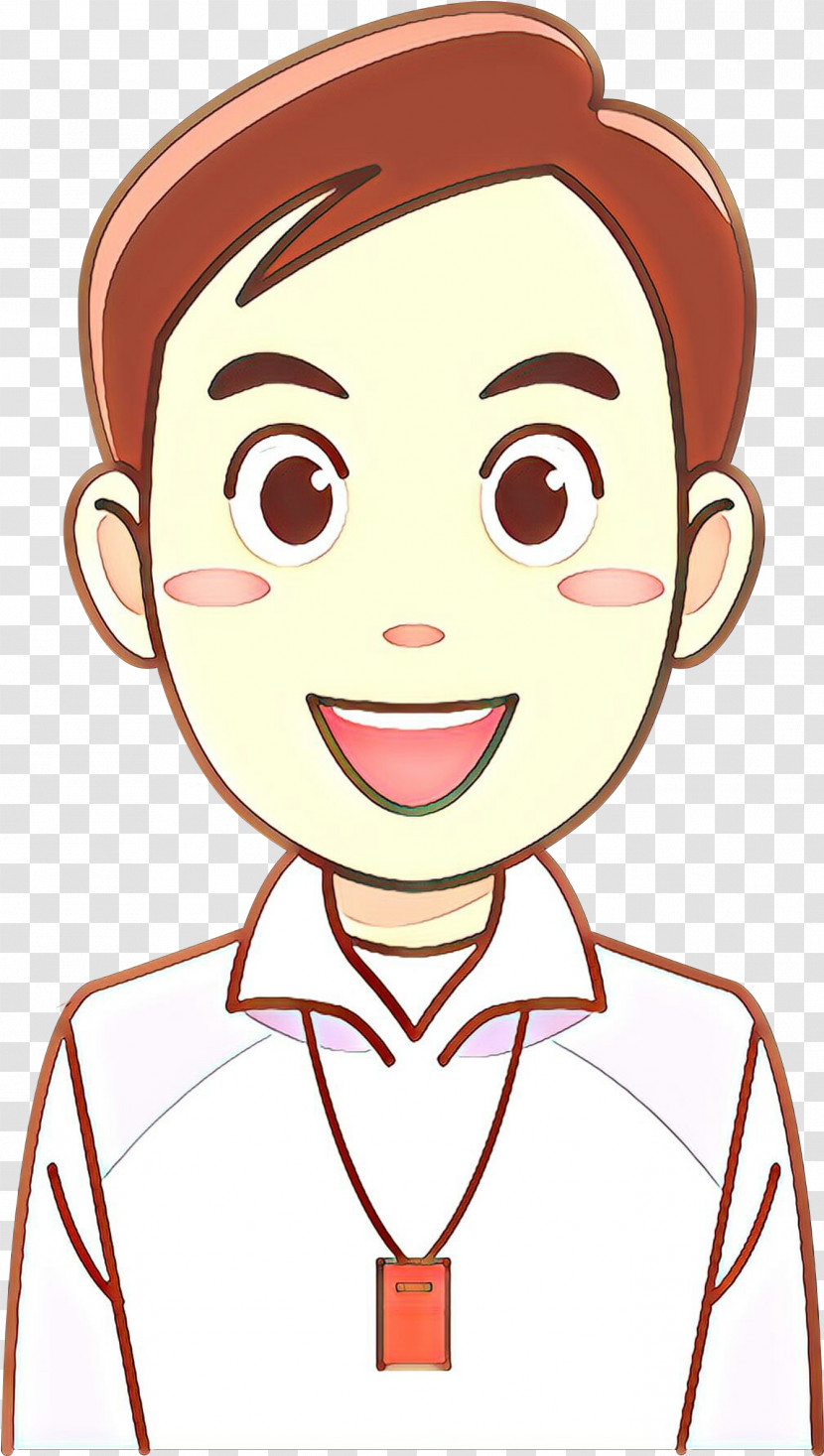 Face White Cartoon Hair Cheek Transparent PNG