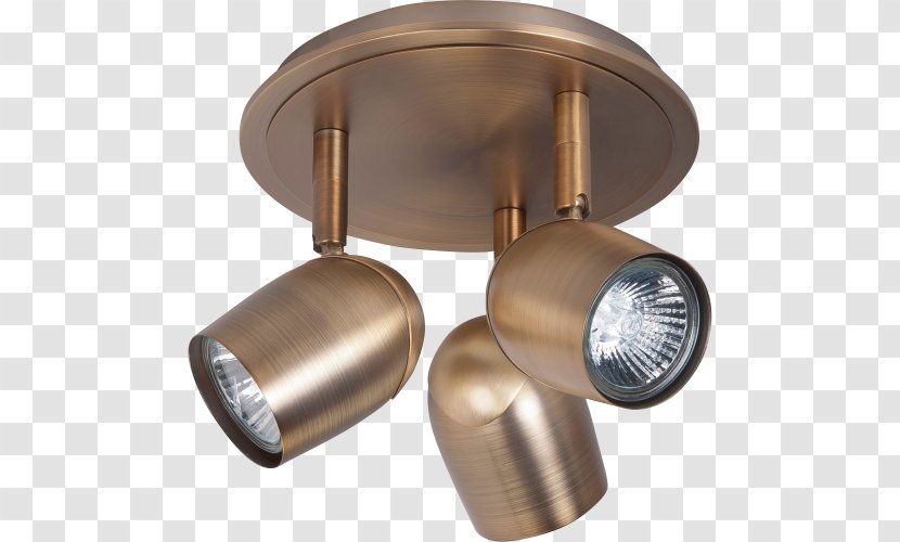 Plafonnière Bronze Lamp Copper Brass - Small Spot Transparent PNG