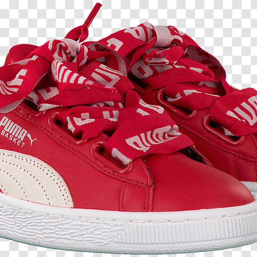 Sports Shoes Puma Basket Heart Patent Red - Carmine Transparent PNG