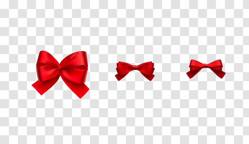Red - Ribbon - Bow Transparent PNG
