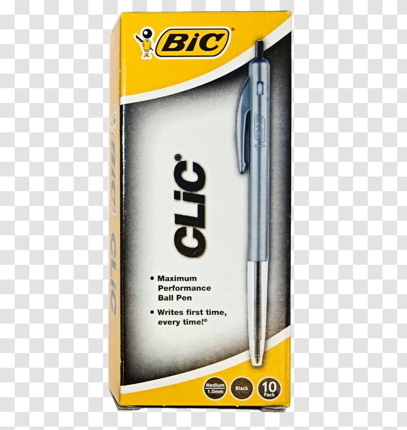 Paper Ballpoint Pen Bic Cristal - Blister Pack Transparent PNG