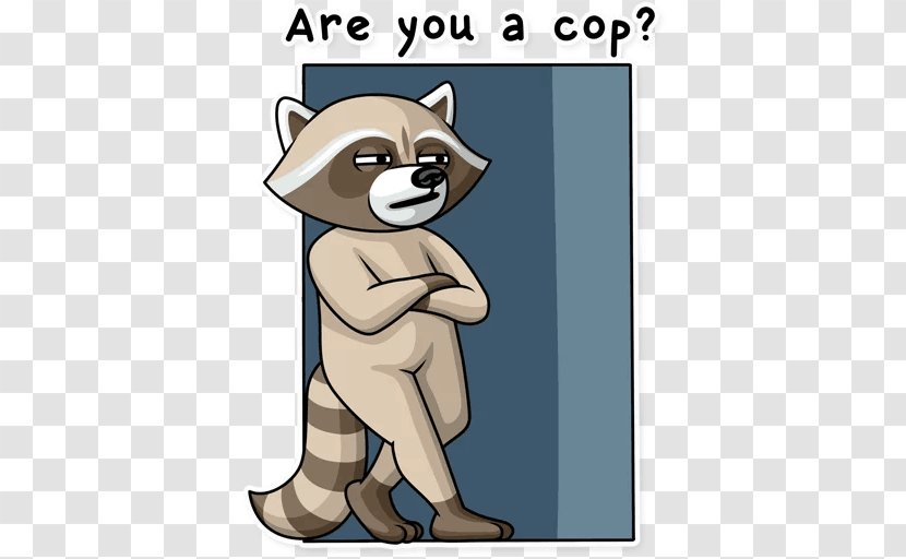 Dog Sticker Clip Art Raccoon Telegram - Bear Transparent PNG
