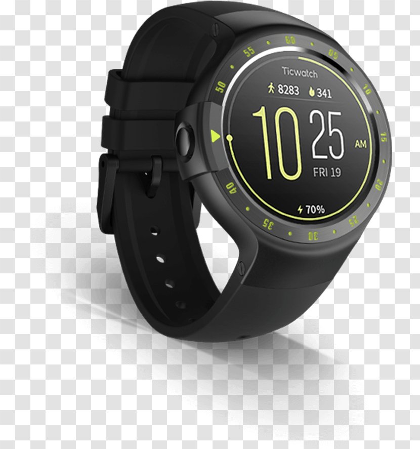 Smartwatch Mobvoi Ticwatch E (Express) Ice Wear OS - Watch - Fruit Battery Steps Transparent PNG