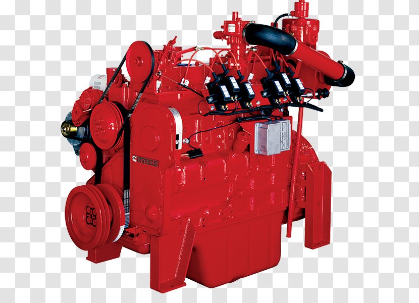 Machine Gas Engine Cummins Cylinder - Red Transparent PNG