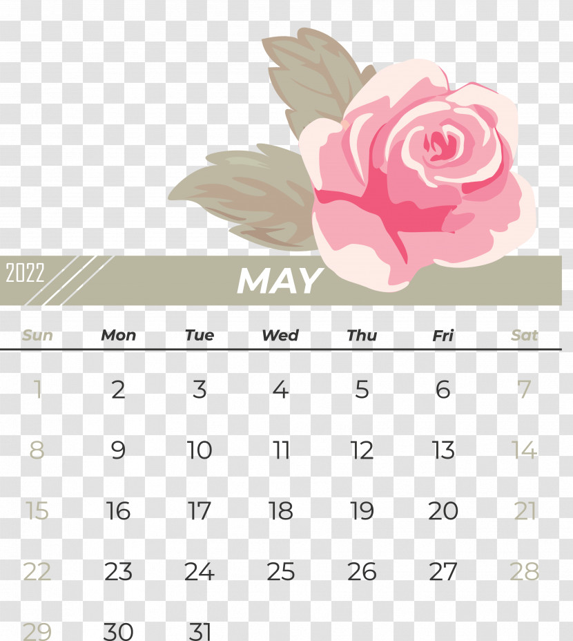Calendar Font Pink M Petal Meter Transparent PNG