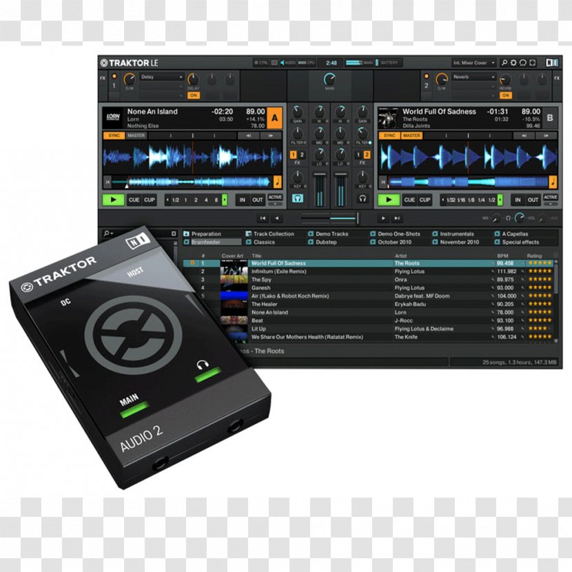 Traktor Native Instruments Sound Cards & Audio Adapters Disc Jockey Mixers Transparent PNG