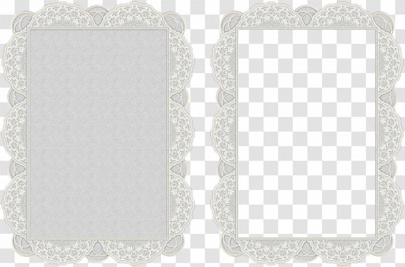 Picture Frames Rectangle - White - Lace Frame Transparent PNG