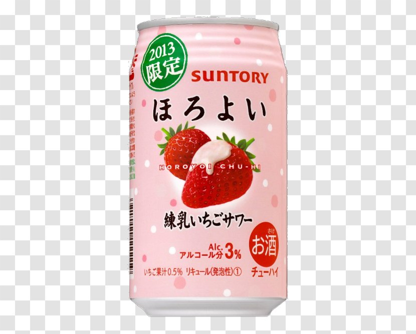 Sour Chūhai Liqueur Milk ほろよい - Condensed - Strawberry Drink Transparent PNG