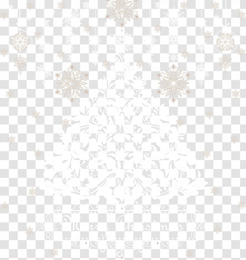 Line Symmetry Angle Point Pattern - White - Snowflake Christmas Tree Transparent PNG