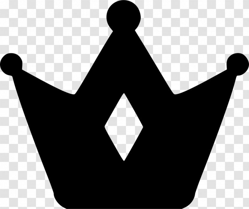 Clip Art Illustration - Blackandwhite - Crown Icon Transparent PNG