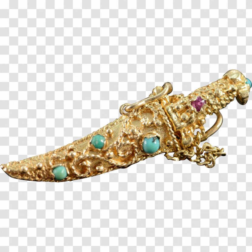 Jewellery Turquoise Clothing Accessories Gemstone Brooch - Fashion - Dagger Transparent PNG