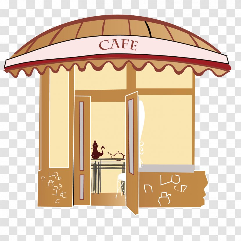 Paris Illustration - Fine Coffee Shop Transparent PNG