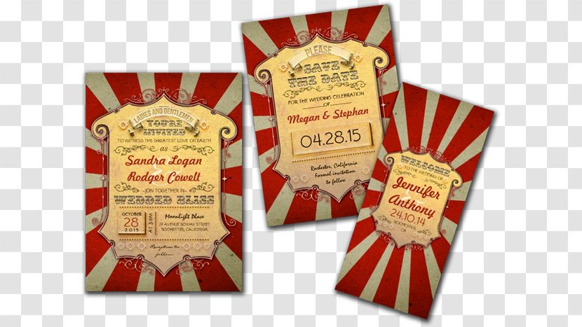 Wedding Invitation Paper Convite Carnival Bridal Shower - Save The Date - Circus Transparent PNG