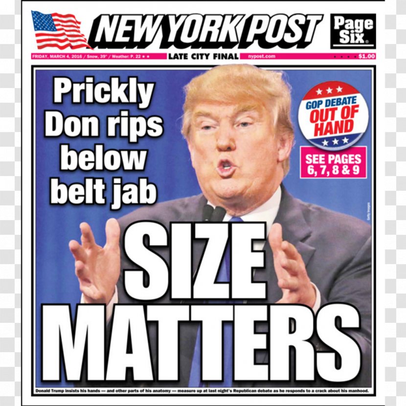 Donald Trump New York Post Tower Daily News Newspaper - Media Transparent PNG
