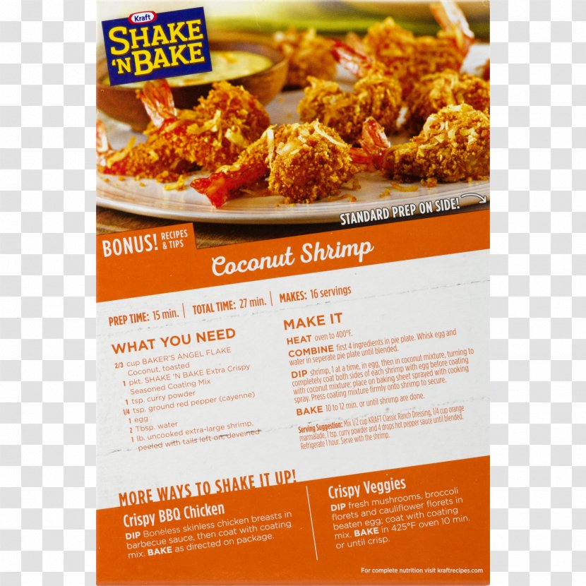 Shake 'n Bake Kraft Foods Spice Recipe - Deep Frying - Barbecue Chicken Transparent PNG