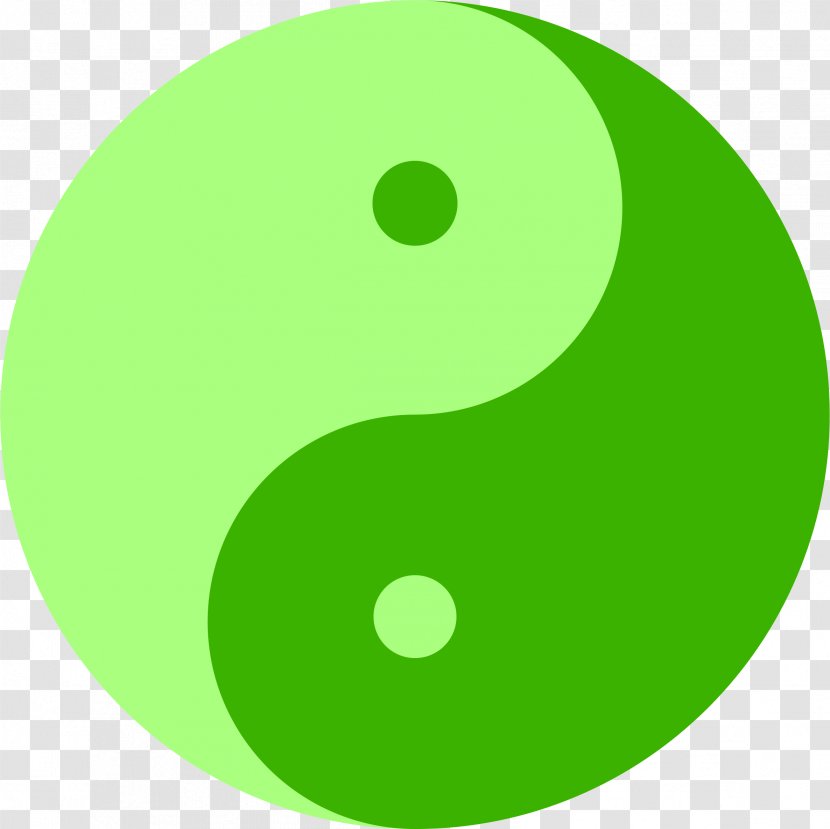 Yin And Yang Green Symbol Clip Art - Circle Transparent PNG