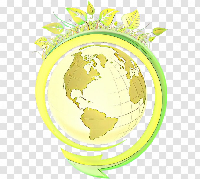 Green Yellow Clip Art Logo World - Globe Transparent PNG