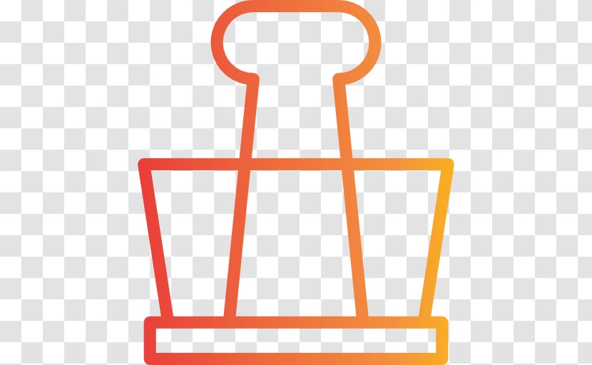 Computer File Paper Clip - Orange - Arnica Icon Transparent PNG