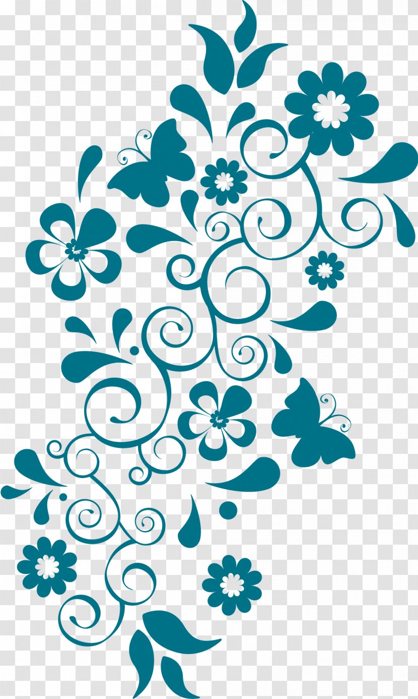 Butterfly Green Gratis - Flower - Hand Painted Flowers Transparent PNG