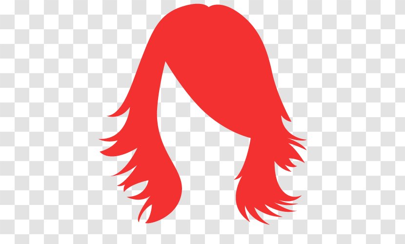 Hairstyle Long Hair Face 縮毛 - Red Transparent PNG