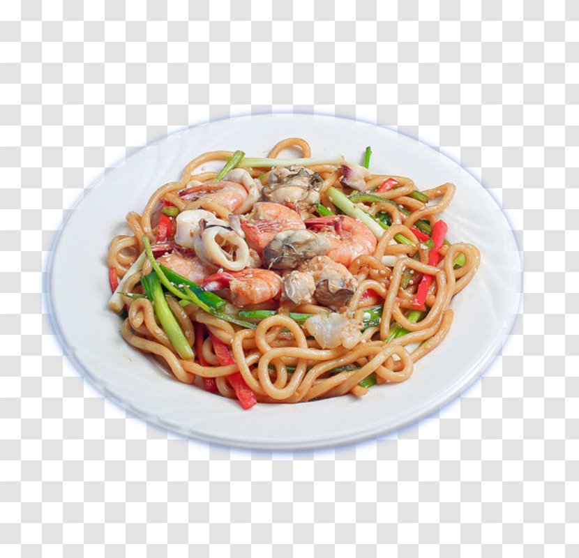 Chow Mein Chinese Noodles Lo Spaghetti Alla Puttanesca Fried - Food - Seafood Image Transparent PNG