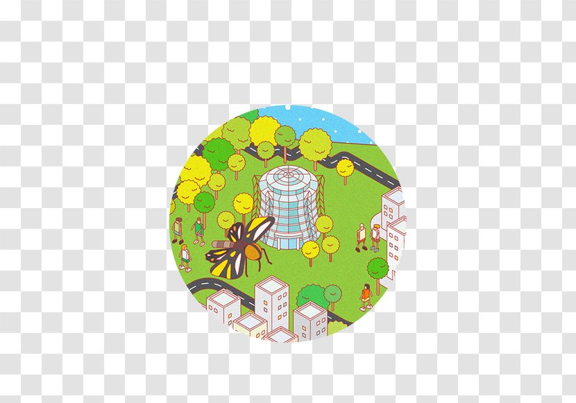 Cartoon Taipei Illustration - Highdefinition Television - Park Road Transparent PNG