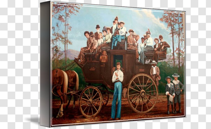 Mural Stagecoach Work Of Art Poster - Imagekind Transparent PNG