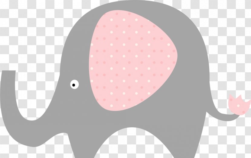 Seeing Pink Elephants Grey Free Clip Art - Watercolor - Cute Elephant Transparent PNG