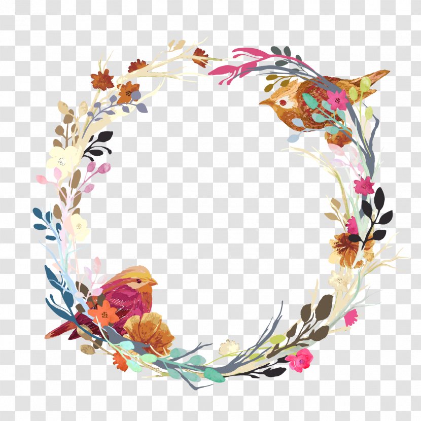 Wedding Invitation Flower Euclidean Vector Wreath - Picture Frame - Love Nest Transparent PNG