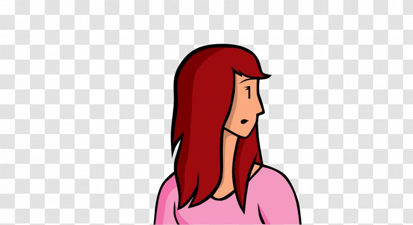 Hair Face Cartoon Facial Expression Red - Cheek Long Transparent PNG