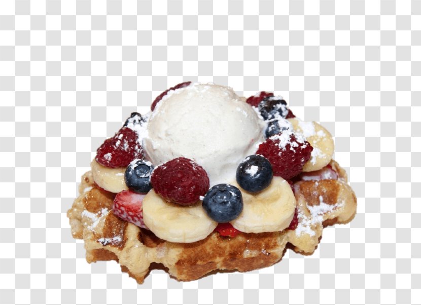 Belgian Waffle Ice Cream Breakfast Cuisine - French Transparent PNG