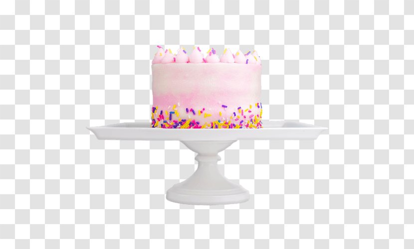 Pink Birthday Cake - Food - Candle Serveware Transparent PNG