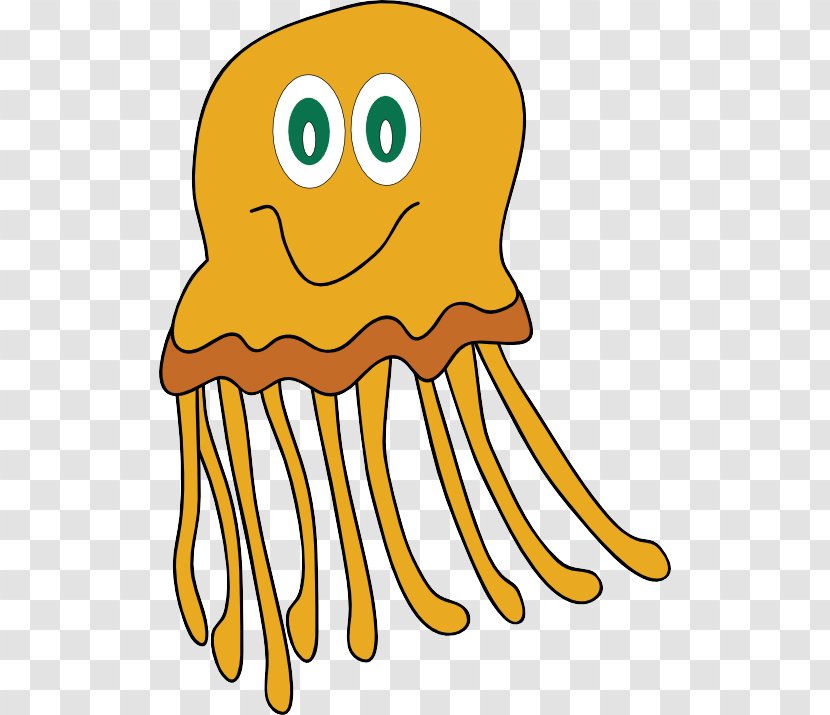 Yellow Cartoon Clip Art Marine Invertebrates Finger - Smile Transparent PNG