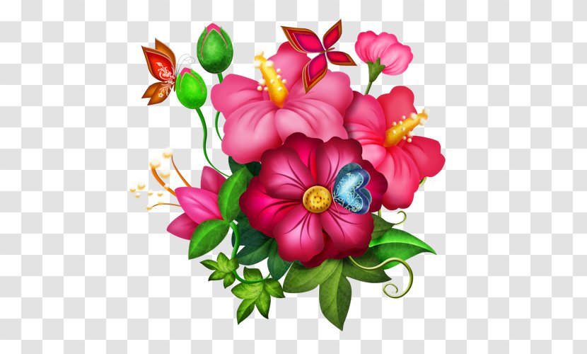 Pink Flowers Background - Flower - Perennial Plant Rose Transparent PNG