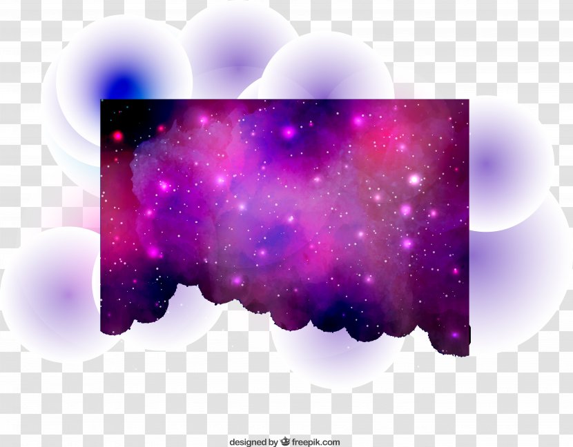 Download Euclidean Vector - Purple - Stars Background Transparent PNG