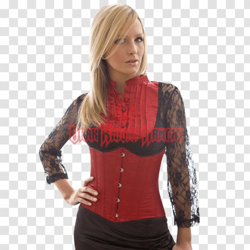 Corset Dress Waist Cincher Bone Bodice - Flower - Red Satin Transparent PNG